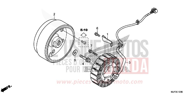 GENERATOR von CTX700 ABS PEARL FADELESS WHITE (NH341) von 2014